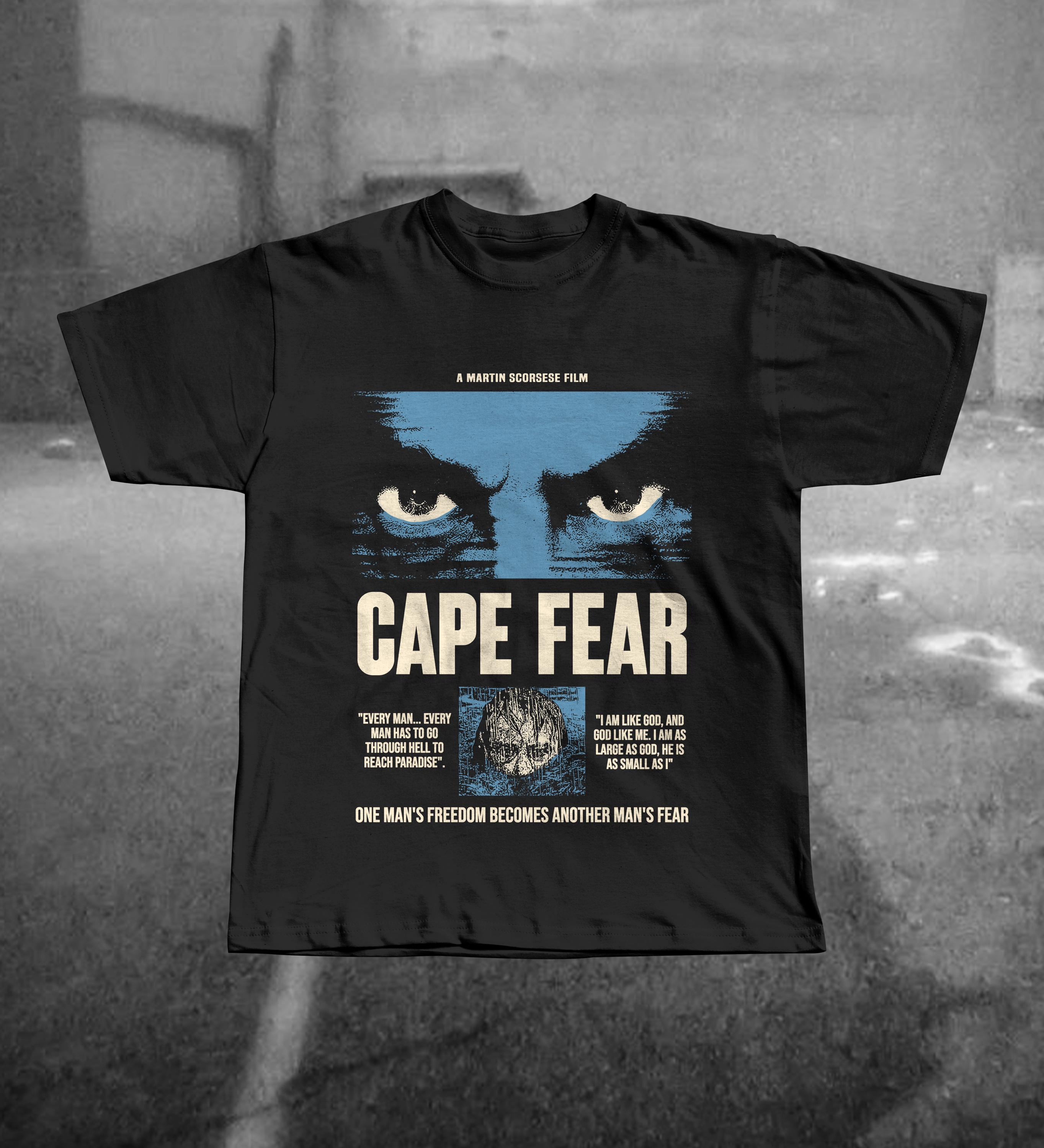 Cape Fear 1991 T-shirt, Robert De Niro Max Cady, Martin Scorsese