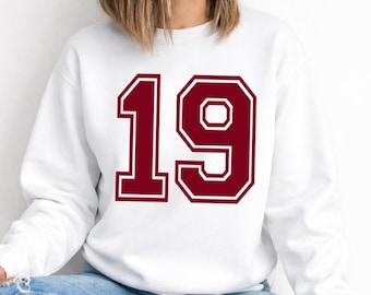 Custom Number Sweatshirt,Personalized Sports Number Crewneck,Football Number Shirt, Custom Number Shirt, College Football ,Game Day Number