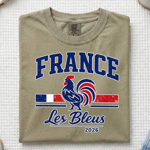 Vintage France Soccer Tee: Les Bleus Retro Football Fan T-Shirt (Comfort Colors 1717) bild 4