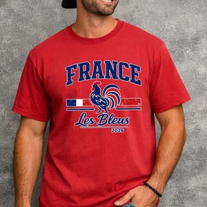 Vintage France Soccer Tee: Les Bleus Retro Football Fan T-Shirt (Comfort Colors 1717) bild 5
