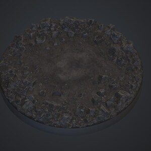 STL file of an asteroid base – a rocky space base for a figurine, diorama, statue, or 3D print