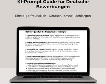 AI Prompt Guide for Job Applications (German) | Creating a CV & Cover Letter | Interview Preparation | Optimizing LinkedIn