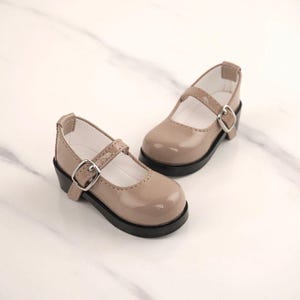 BJD Doll Mary Jane Shoes 1/6 1/4 1/3 – Glossy Patent Doll Shoes, Minimalist Kawaii Style, YOSD MSD Sd Doll Accessories image 7
