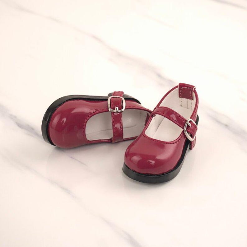 BJD Doll Mary Jane Shoes 1/6 1/4 1/3 – Glossy Patent Doll Shoes, Minimalist Kawaii Style, YOSD MSD Sd Doll Accessories image 3