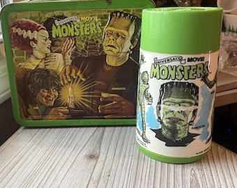 Vintage 1979 Universal Monsters Metal Lunchbox W/ Original