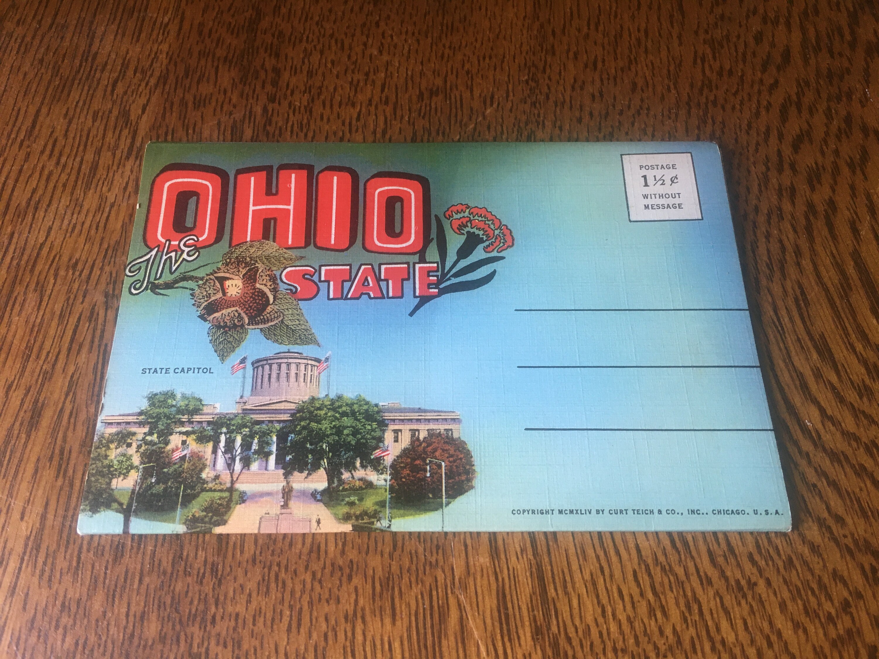 Vintage 1944 Ohio State Postcard Set Columbus Ohio Vintage Etsy