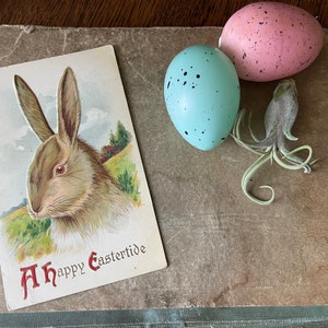 Vintage Easter Postcard- Lightly Embossed Rabbit/ Bunny- Vintage Divided Back Post Card- Free Shipping!