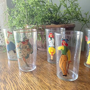 Vintage Set of 9 Pin-Up/ Nudie Drinking Glasses Art Deco Peekaboo Glasses Gift Man Cave Barware Vintage Pin Up Gift Vintage Barware image 8