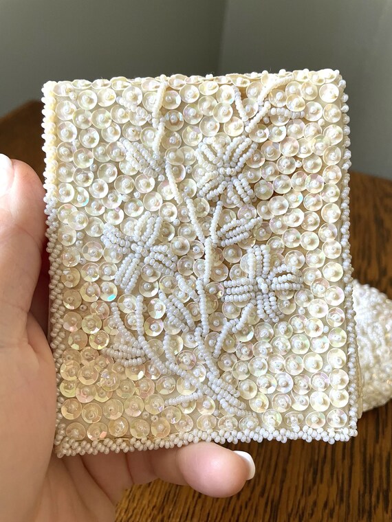 Vintage Lot- Pearled, Sequined Evening Bags/ Wall… - image 6