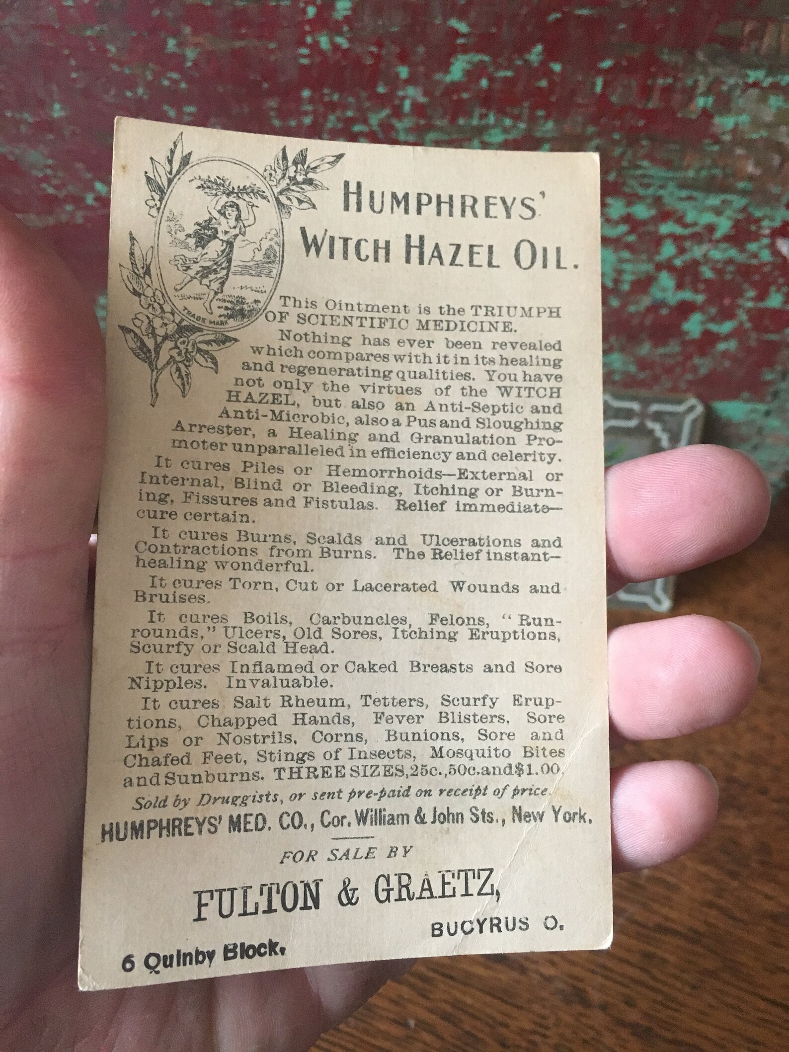 Vintage Trio of Victorian Advertisements Humphreys' Witch - Etsy