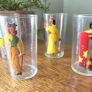 Vintage Set of 9 Pin-Up/ Nudie Drinking Glasses Art Deco Peekaboo Glasses Gift Man Cave Barware Vintage Pin Up Gift Vintage Barware image 3