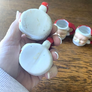 Vintage Lot of 4 Miniature Vintage Santa Face Mini Mugs Espresso Mugs-Holiday Collectibles-Christmas Miniatures Midcentury Santa Face Mug image 4