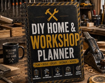 DIY Home Workshop Planner | Workshop Organizer | Project Planner | Woodworking Planner | Garage Workshop Planner | Printable PDF