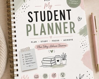 My Student Planner Printable PDF | College Study Planner | Academic Planner | Student Organizer | Study Schedule & Notes