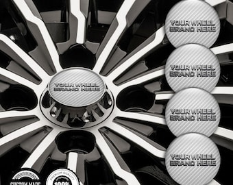 Wheel Center Caps Custom 3D Domed Gel Sticker, UV Resistant Resin Emblem, Personalized Rim Decals Set of 4, Waterproof Hubcap Badge