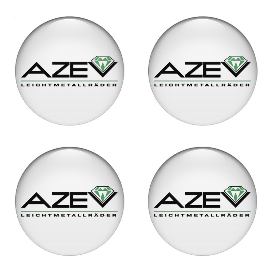 Azev Wheels 3D Domed Stickers, Custom Resin Car Emblems, Luxury Wheel ...