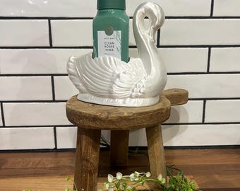 Swan Soap Holder, Kitchen Sink Decor, Custom Fit, Vintage Style, bath & body works