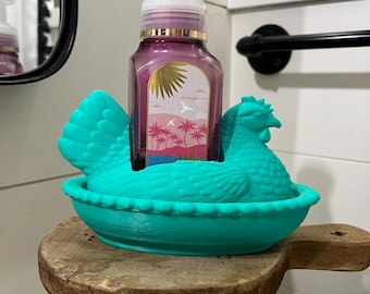 Hen on Nest Soap Holder, Farmhouse Sink Decor, Custom Fit