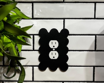 Scalloped Light Switch & Outlet cover | Decorative Wall Plate | Modern Home Decor