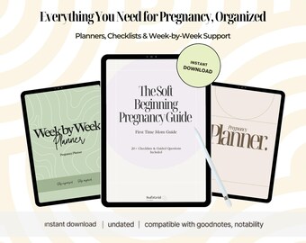 First Time Mom Pregnancy Planner Bundle | Week-by-week Guide (PDF ...