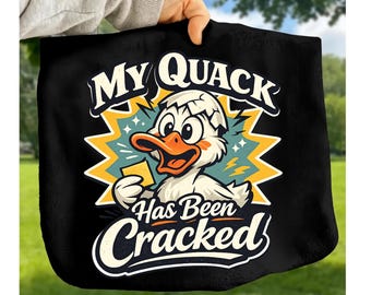 My Quack Has Been Cracked PNG Funny Duck Shirt Design, Silly Goose Humor Sublimation File, Vintage Farm Animal Graphic