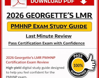Guía de estudio para el examen PMHNP 2026 / Repaso de Georgette LMR / Preparación de última hora para PMHNP