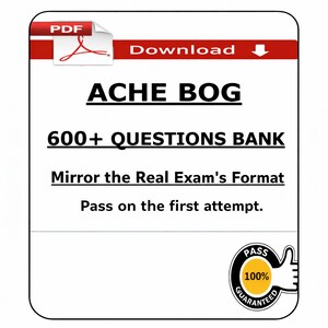 ACHE BOG Exam Prep | 600+ övningsfrågor (PDF-nedladdning)