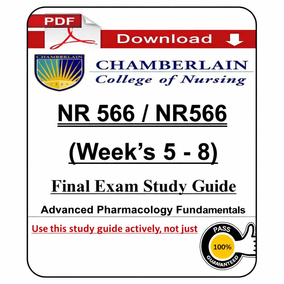 NR 566/ NR566 Final Exam Study Guide | Advanced Pharmacology ...