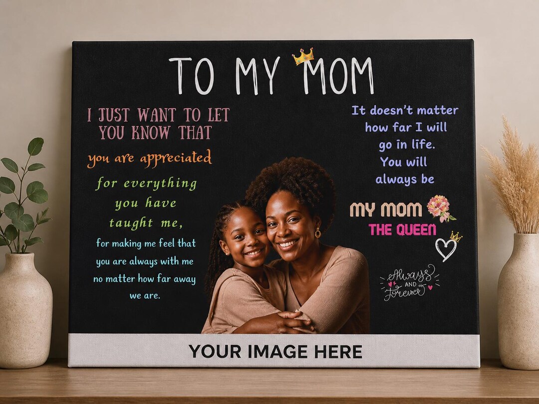 Personalized Mom Canvas Wall Art Custom Mothers Day Gift From Daughter ...