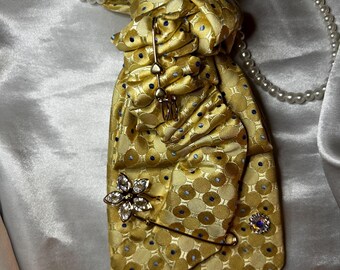 Yellow Handcrafted Women’s Necktie Necklace - Gift for Women
