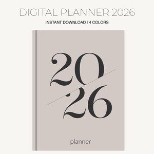 2026 Planner | Simple Digital Planner | Minimalist Planner | Daily, Weekly & Monthly Planner for iPad (GoodNotes)