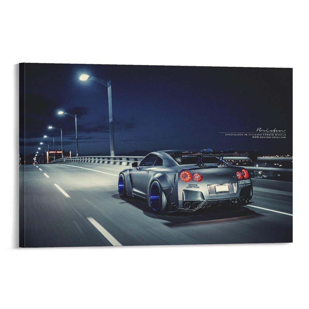 JDM Car Poster Skyline R35 Wall Art Picture Painting Poster Canvas ...