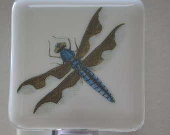 Dragonfly Fused Glass Night Light with Switch