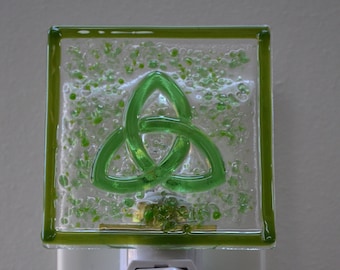 Celtic Knot Fused Glass Night Light