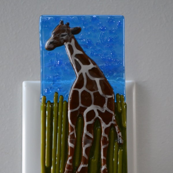 Giraffe Fused Glass Night Light