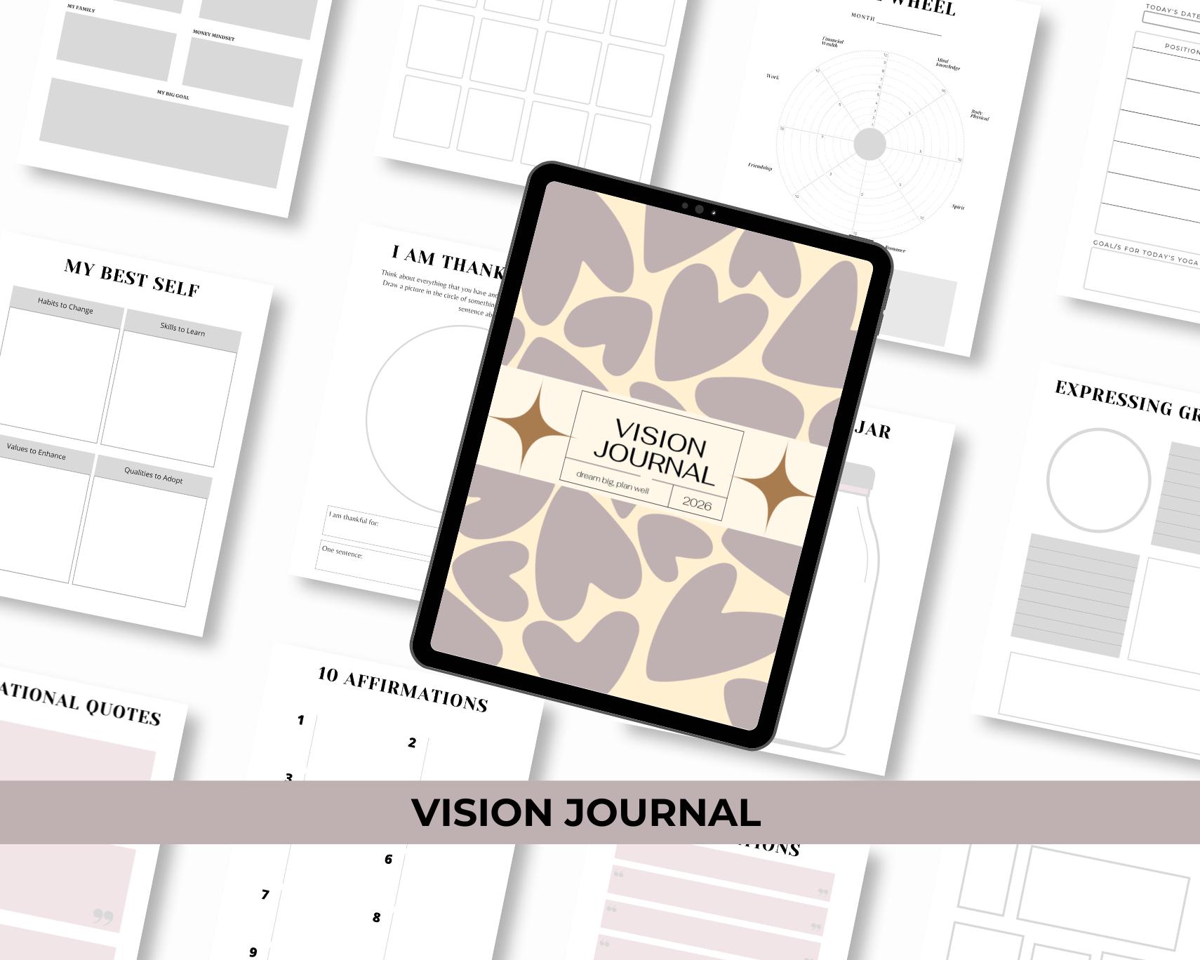 Vision Book Journal Printable, Manifestation Vision Journal, Goal ...