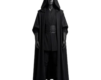 Star wars Inspired Darth Mual Black Jedi Robe Tunic Outfit Sith Lord Cosplay Costume  Custom Handmade Sith Robes & Tunic