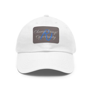 Leather Patch Dad Hat | Rectangular Embossed Patch Dad Hat image 15