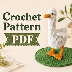 Virkat ankmönster PDF | Mini anka amigurumi | Gås virkmönster | Uppstoppad fågelplysch | Nybörjare amigurumi handledning för nedladdning