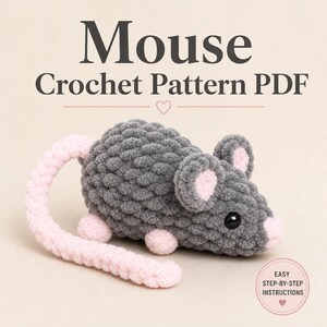 Crochet Rat Pattern PDF | Amigurumi Plush Toy (Instant Download)