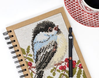 Unique and beautiful, cross-stitched cover notebook