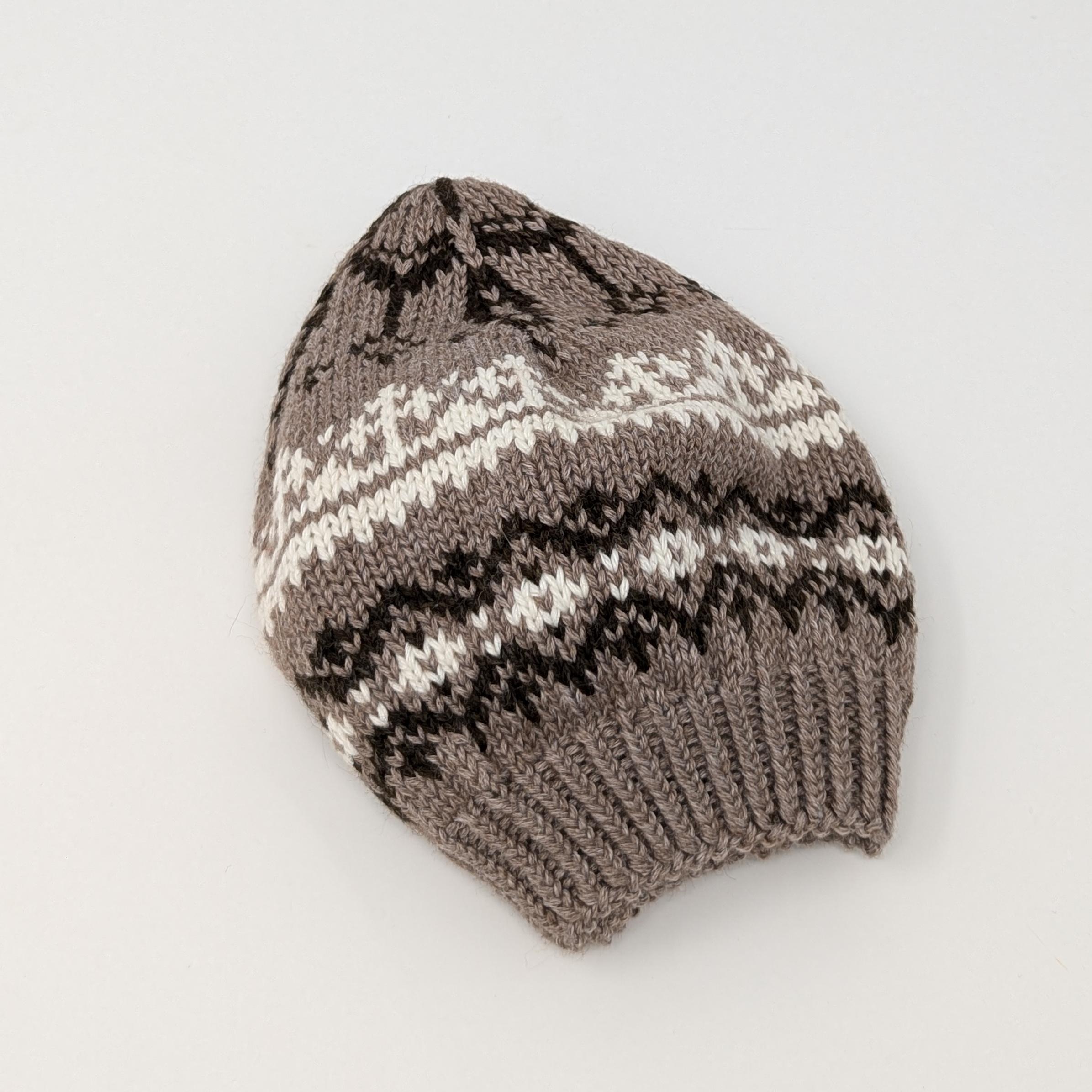 New, Handknit Wool Fairisle Beret Three Burra beret croons (crowns)! Recent orders ready tae  main image 3