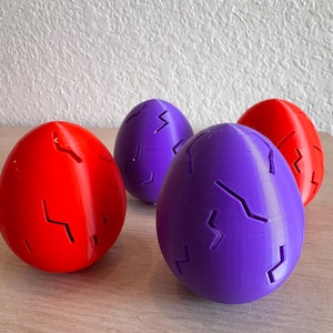 3D Printed Crackable Surprise Easter Egg, Mystery Toy Inside