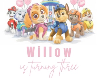 Paw Patrol Birthday Invitation