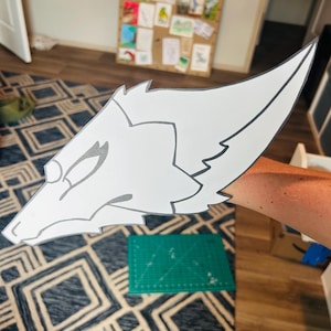 TEMPORARY CLOSED Paper Dragon Puppet Cardstock Base Template Premade, pre - assembled