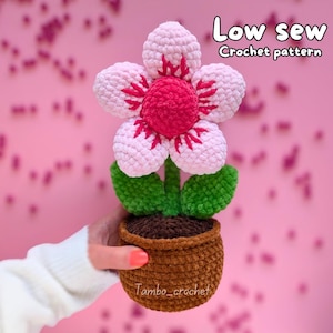 鉢植えの花の編み図 | 簡単な縫製 | PDFファイル 画像 1