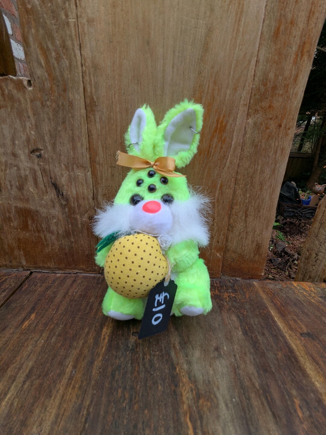 Upcycled, Spider-eyed Vintage Plushie: Lime the Bunny Rabbit - Etsy