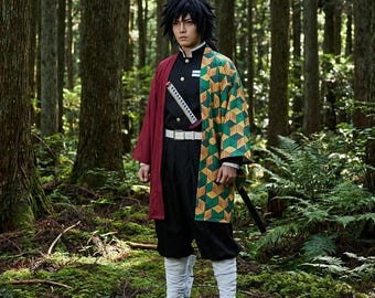 Traje de cosplay de Giyu Tomioka / Traje de cazador de demonios