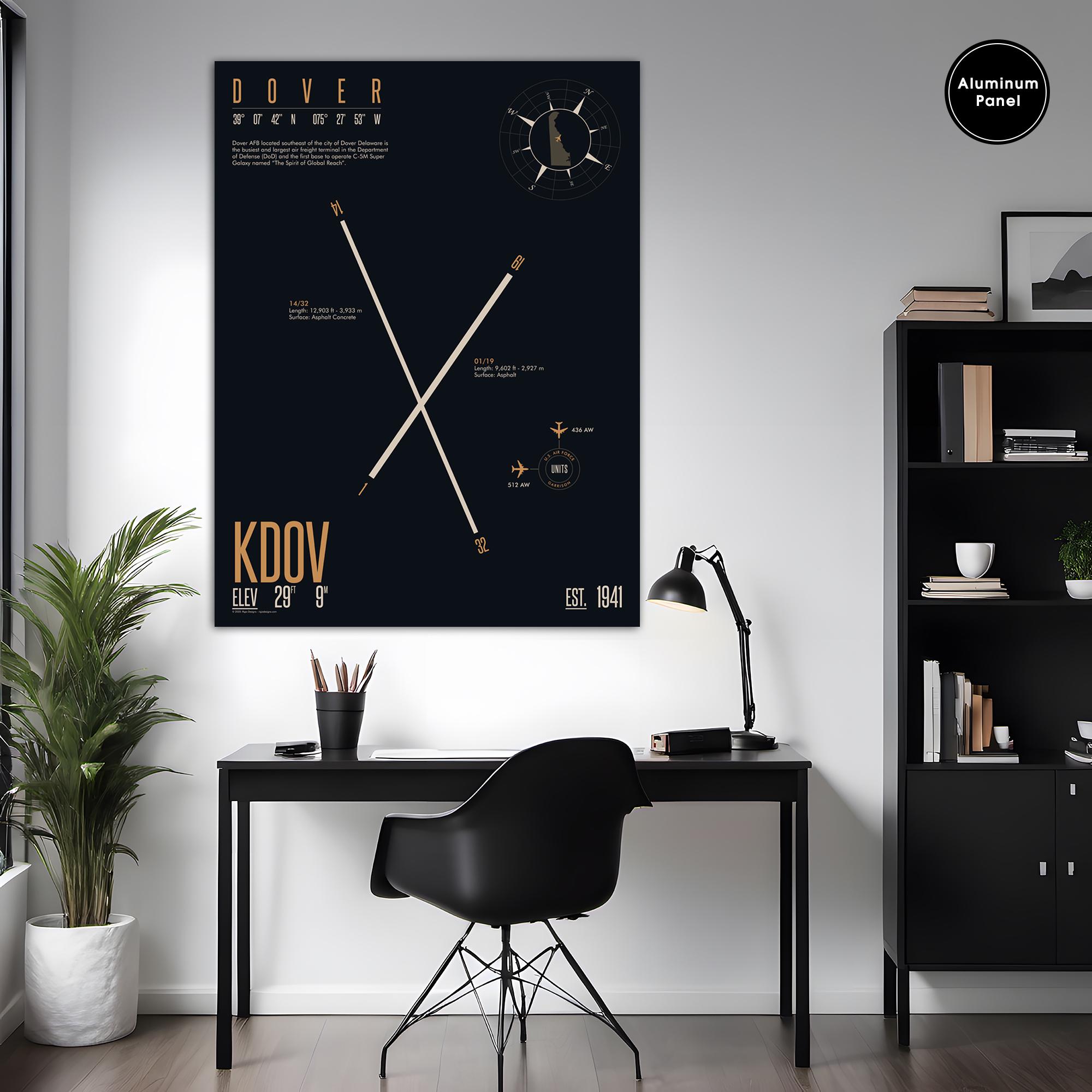 Dover Air Force Base (KDOV) Runway Map Print - Etsy