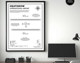 LHR Heather Airport Airport Kunstdruck als Kunstdruck